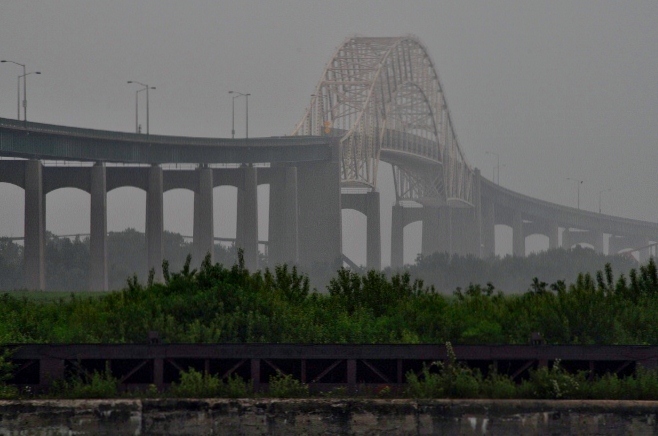 Soo Locks tour, Sault Ste. Marie, the International Bridge